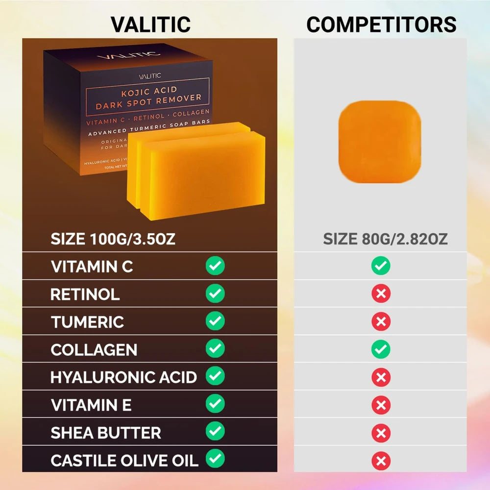VALITIC Kojic Acid Turmeric Soap Bar