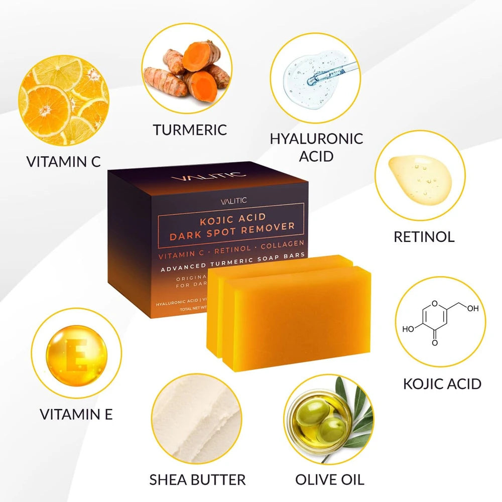 VALITIC Kojic Acid Turmeric Soap Bar